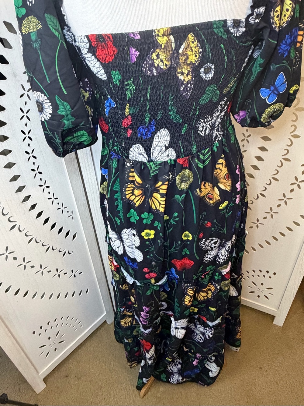 Dressed in LALA Folklore Fairy Smocked Butterfly Dress - Picture 13 of 16